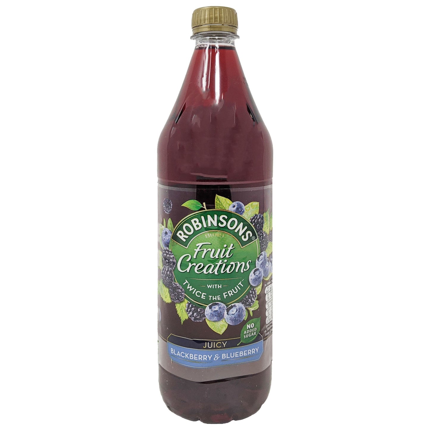 Robinson's Fruit Creations Blackberry & Blueberry 1L - Blighty's British Store