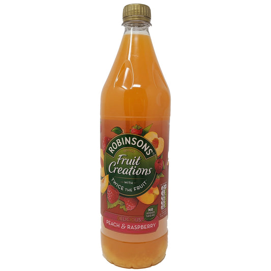 Robinson's Fruit Creations Peach & Raspberry 1L - Blighty's British Store