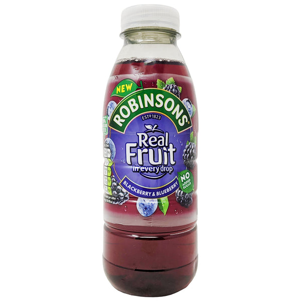 Robinsons Real Fruit Blackberry & Blueberry Ready to Drink 500ml - Blighty's British Store