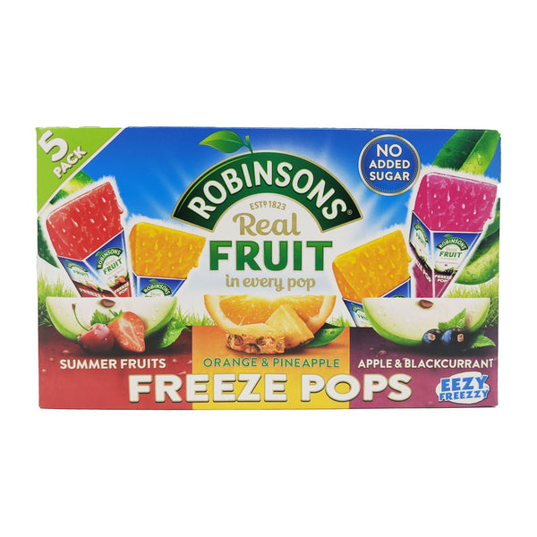 Robinson's Real Fruit Freeze Pops 5 Pack (5 x 62ml) - Blighty's British Store