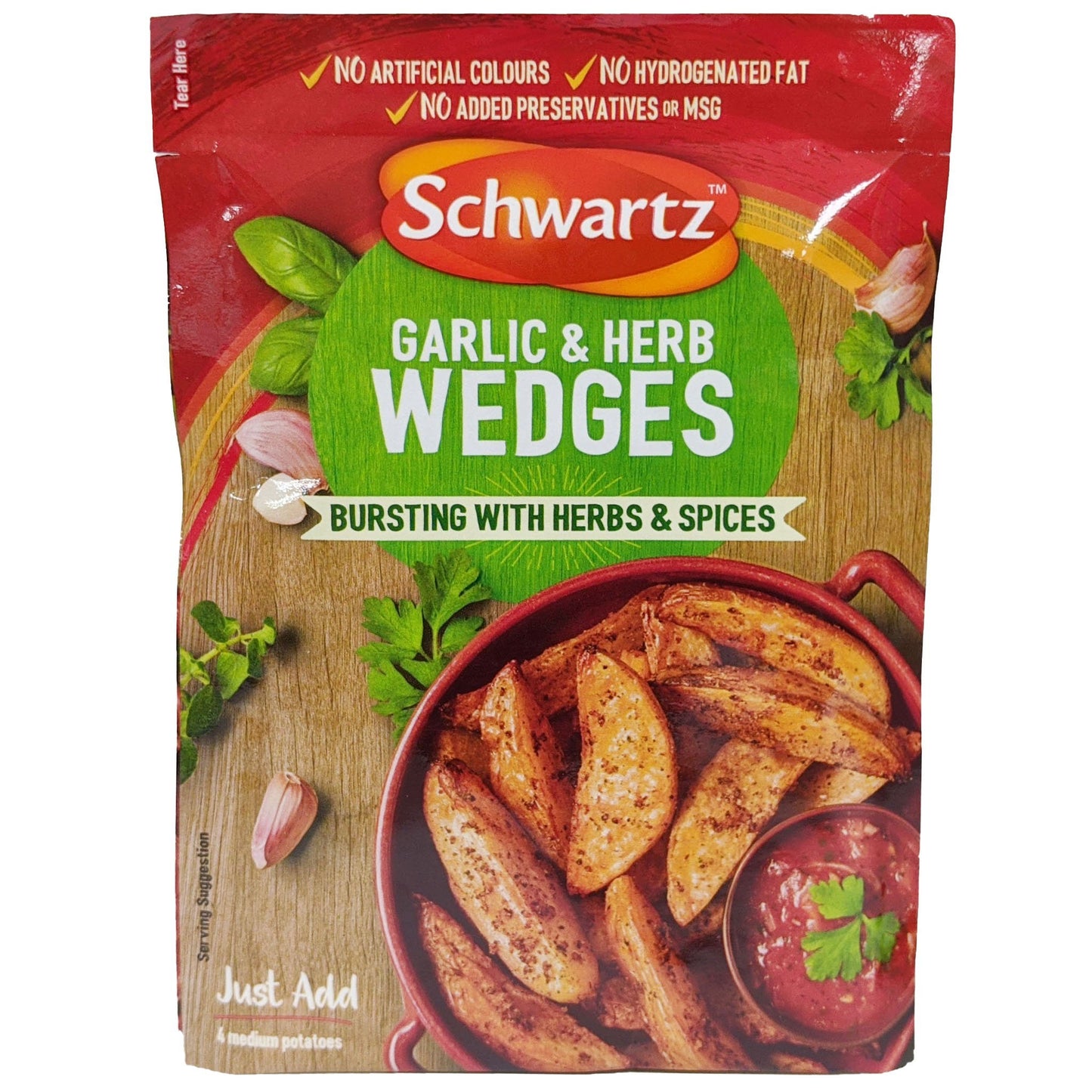Schwartz Garlic & Herb Wedges 38g - Blighty's British Store