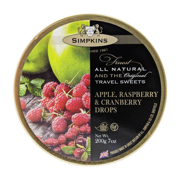 Simpkins Apple, Raspberry & Cranberry Drops 200g - Blighty's British Store