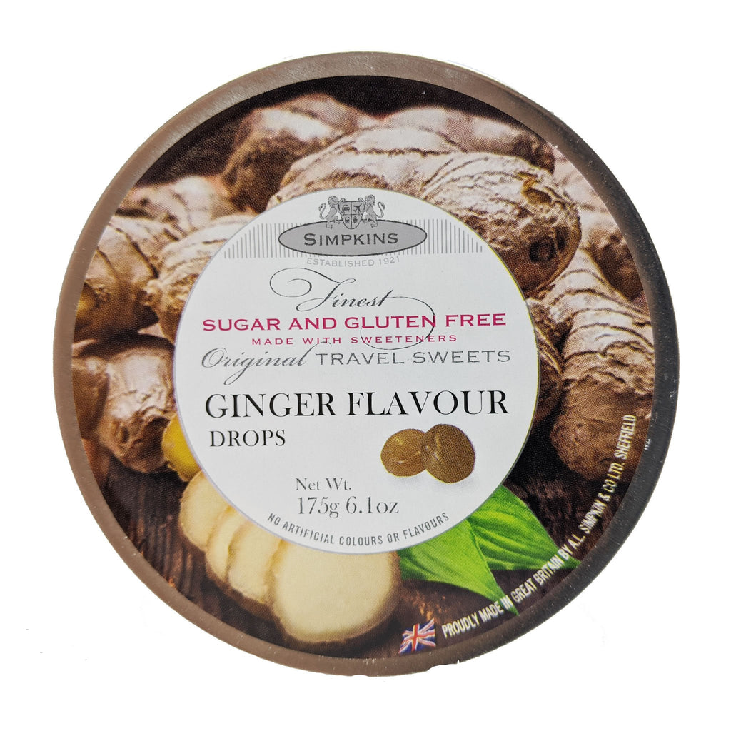 Simpkins Ginger Flavour Drops Sugar & Gluten Free 175g - Blighty's British Store