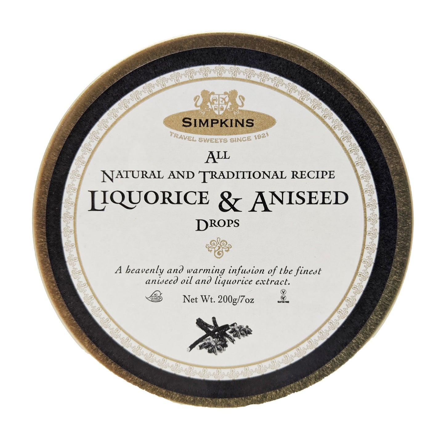 Simpkins Liquorice & Aniseed Drops 200g - Blighty's British Store