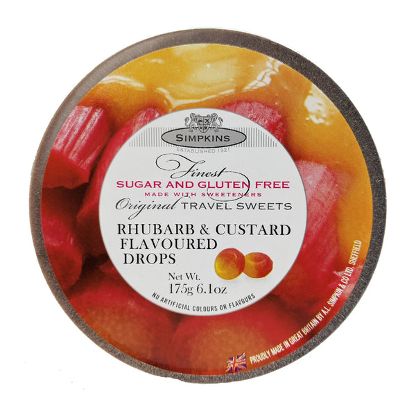 Simpkins Rhubarb & Custard Drops 175g - Blighty's British Store