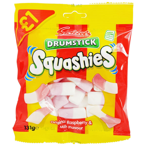 Swizzels Drumstick Squashies Original Raspberry & Milk Flavour 131g - Blighty's British Store