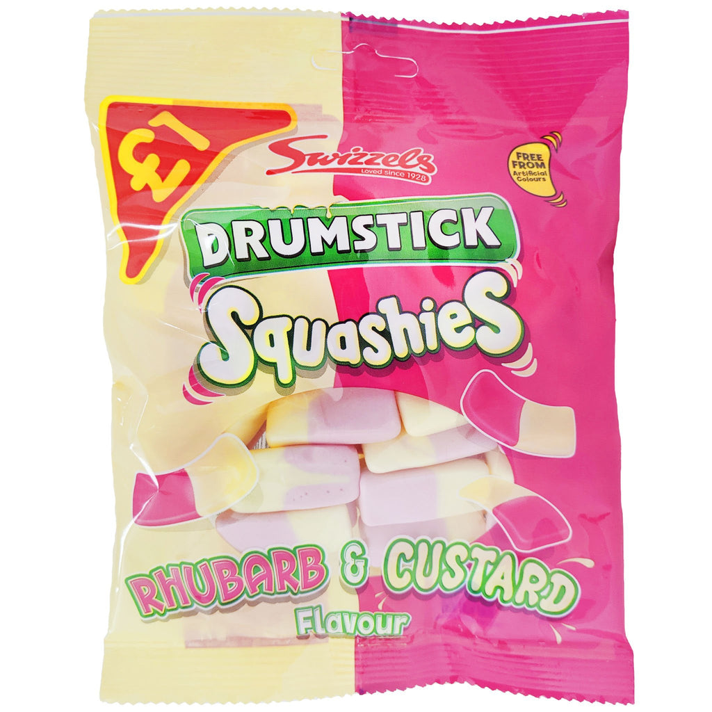 Swizzels Drumstick Squashies Rhubarb & Custard 145g - Blighty's British Store