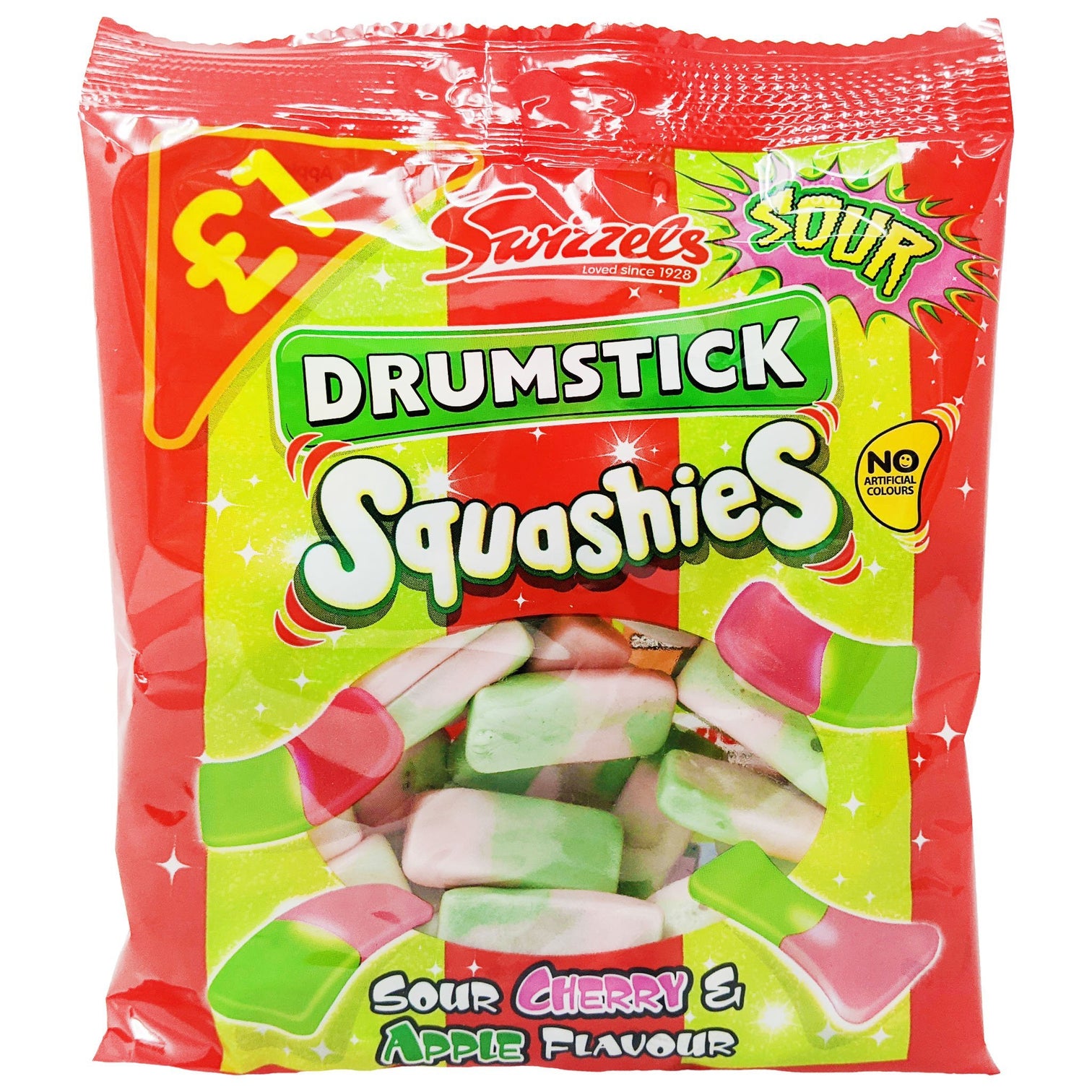 Swizzels Drumstick Squashies Sour Cherry & Apple 131g Blighty's