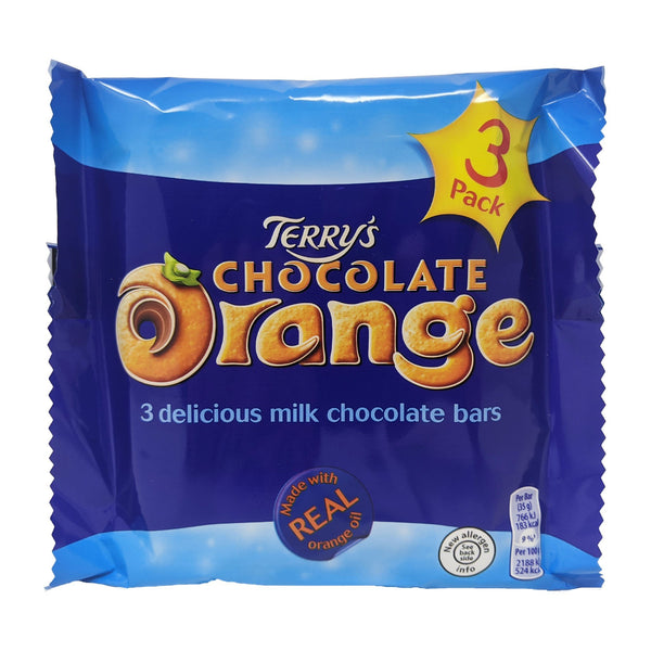 Terry's Chocolate Orange Bars 3 Pack (3 x 35g) - Blighty's British Store