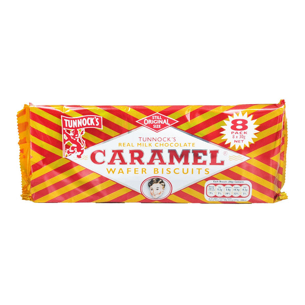 Tunnock's Caramel Wafer Biscuits 8 Pack (8 x 30g) - Blighty's British Store