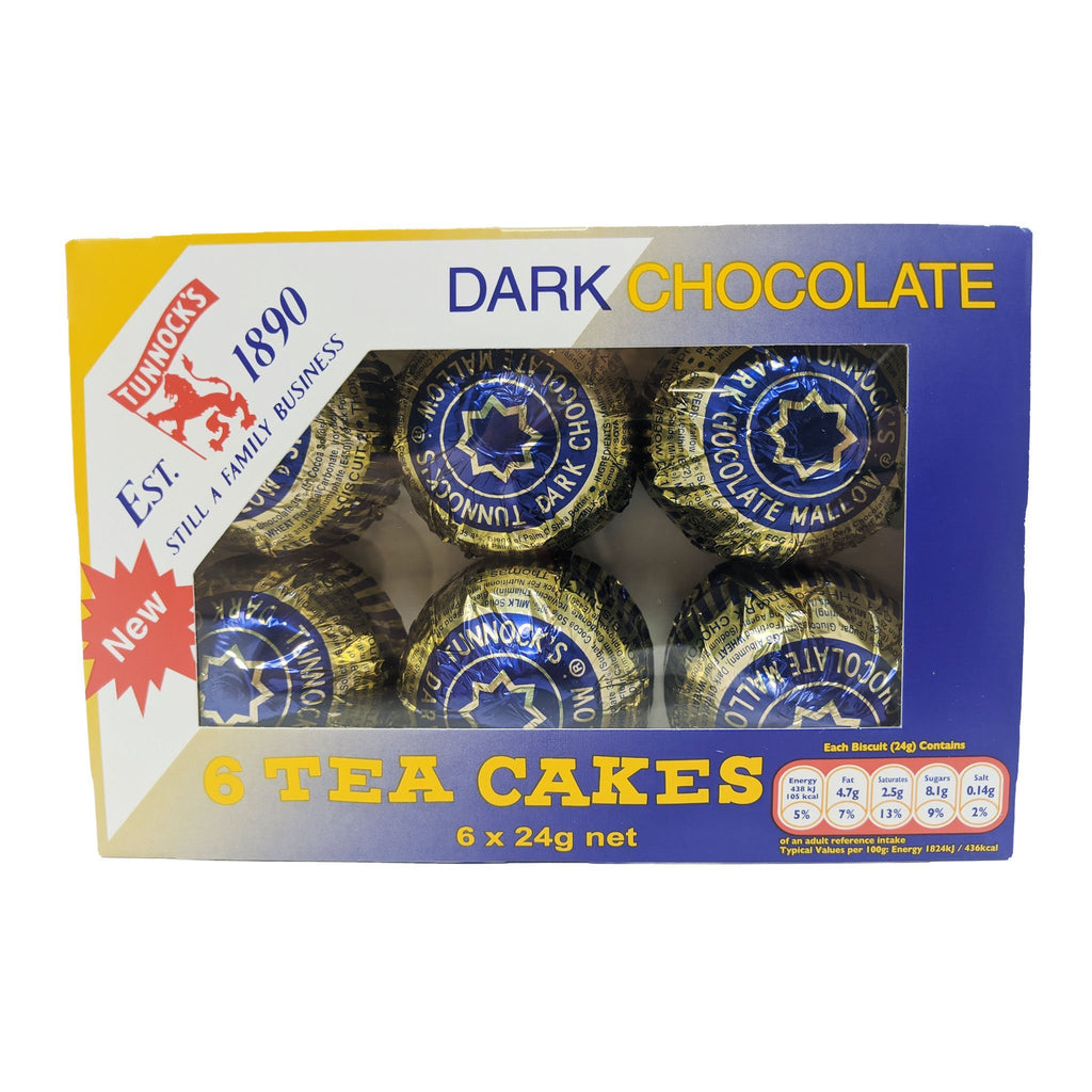 Tunnock's Tea Cakes Dark Chocolate (6 x 24g) - Blighty's British Store