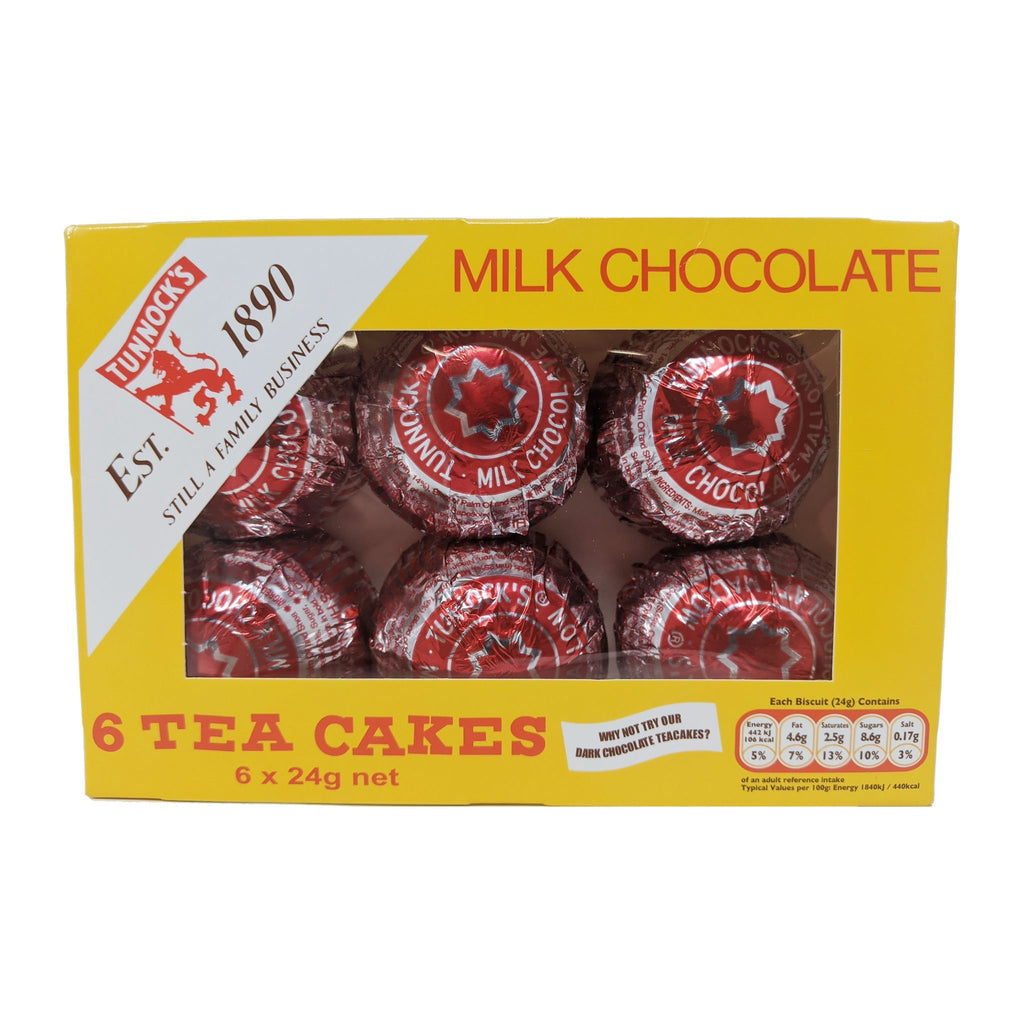 Tunnock's Tea Cakes Milk Chocolate (6 x 24g) - Blighty's British Store