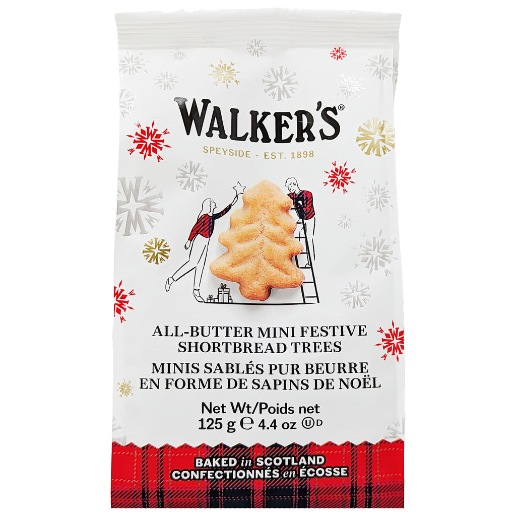 Walker's All-Butter Mini Festive Shortbread Trees 125g - Blighty's British Store