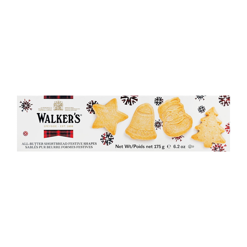 Walker's All-Butter Shortbread Festive Shapes 175g - Blighty's British Store