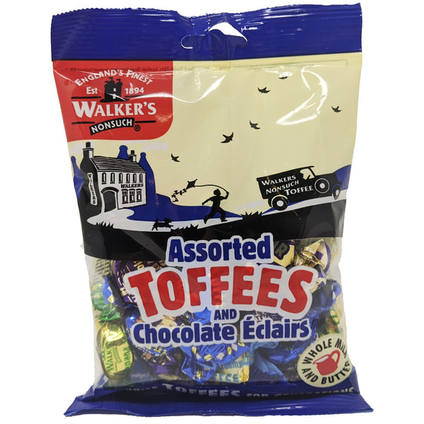 Walker's Assorted Toffees & Chocolate Eclairs 150g - Blighty's British Store