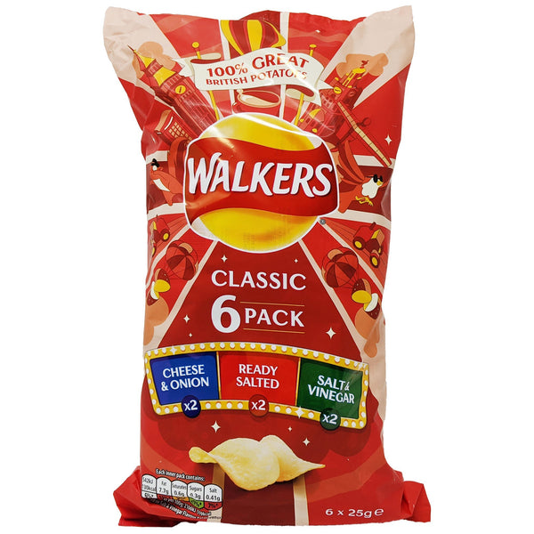 Walker's Classic Variety 6 Pack (6 x 25g) - Blighty's British Store
