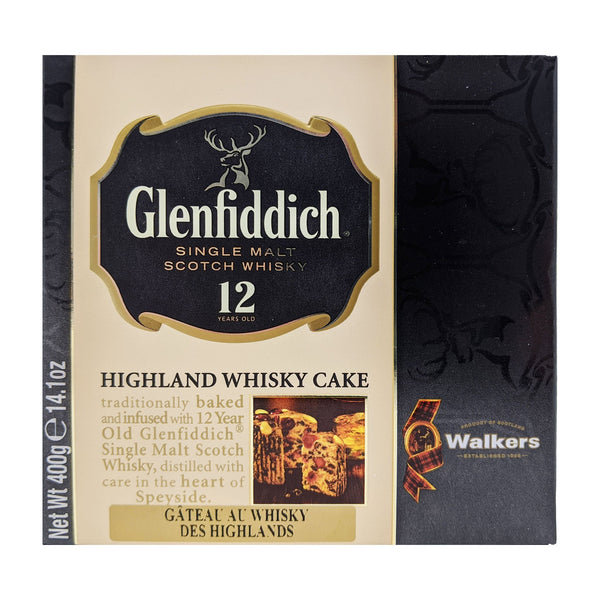 Walkers Glenfiddich Highland Whisky Cake 400g - Blighty's British Store