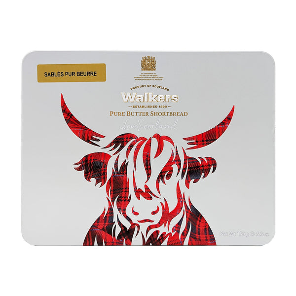 Walker's Highland Coo Pure Butter Shortbread Tin 150g - Blighty's British Store