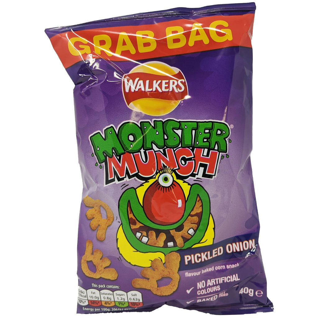 Walker's Monster Munch Pickled Onion Grab Bag 40g - Blighty's British Store