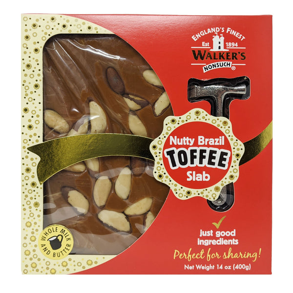 Walker's Nonsuch Nutty Brazil Toffee Slab 400g - Blighty's British Store