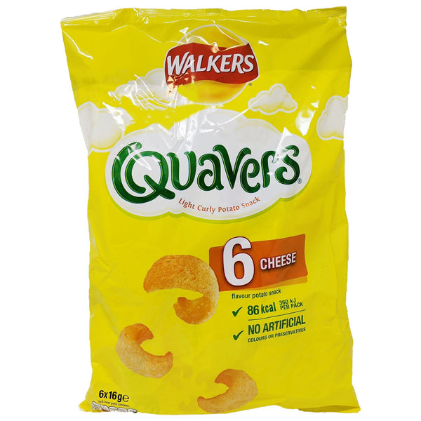 Walker's Quavers Cheese 6 Pack (6 x 16g) - Blighty's British Store