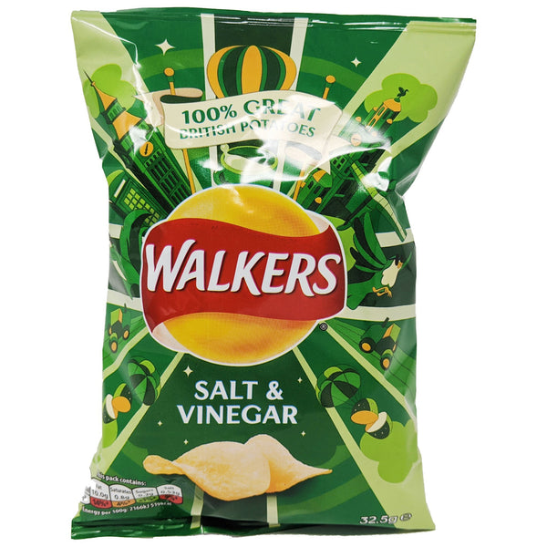 Walker's Salt & Vinegar 32.5g - Blighty's British Store
