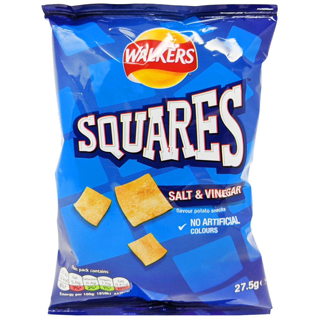 Walker's Squares Salt & Vinegar 27.5g - Blighty's British Store